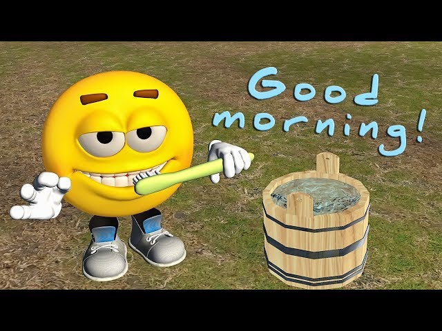 Funny Good Morning video. Emoji wishes Good Morning