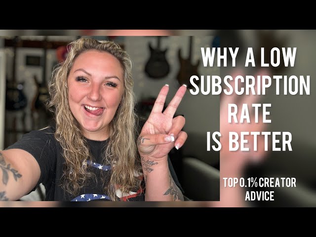 Only Fans: Why A LOW Subscription Rate is BETTER: top 0.1% Creator Advice