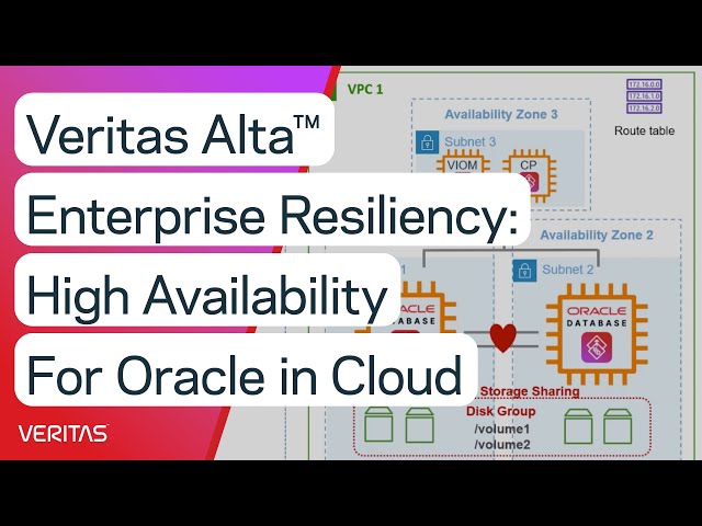 Veritas Alta™ Enterprise Resiliency: High Availability for Oracle in Cloud