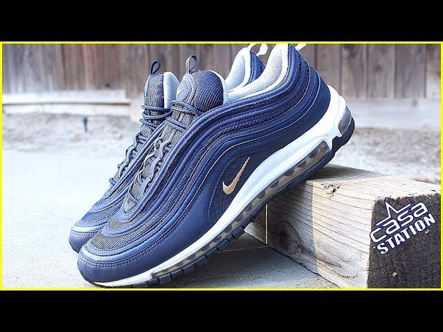 Nike Air Max 97 Midnight Run | Midnight Navy Gold | Sneaker Review + On Feet
