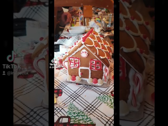 Gingerbread House Competition 2022 - I went with a red and white theme this year.