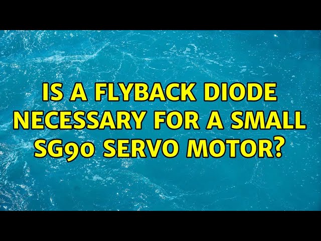 Is a flyback diode necessary for a small sg90 servo motor?