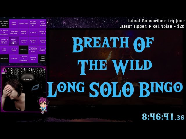 Community Challenge - Solo Blackout Long Breath of the Wild Bingo