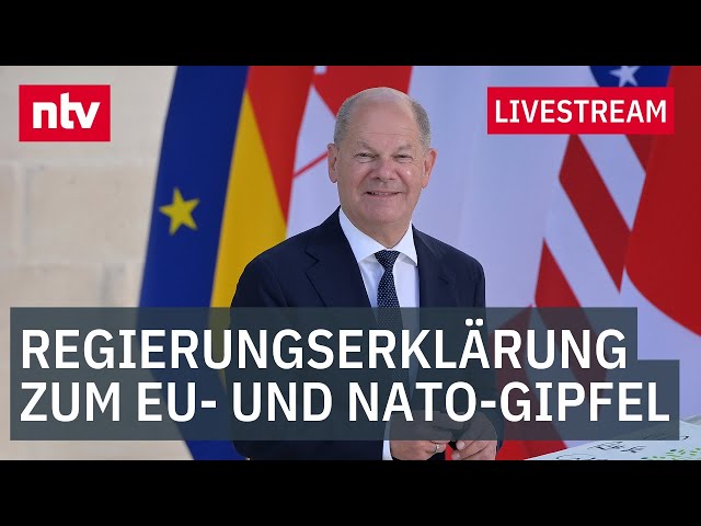 LIVE: Regierungserklärung Scholz zum EU-Gipfel und zum Nato-Gipfel