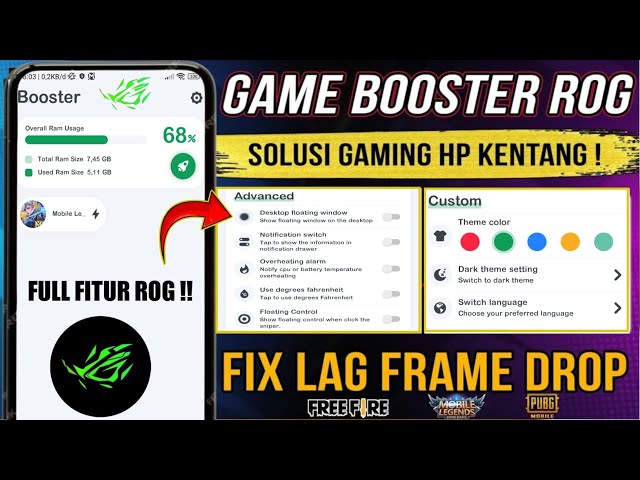 BEST ROG GAME BOOSTER FOR ALL ANDROIDS‼️ How to Overcome Lag When Playing All Games