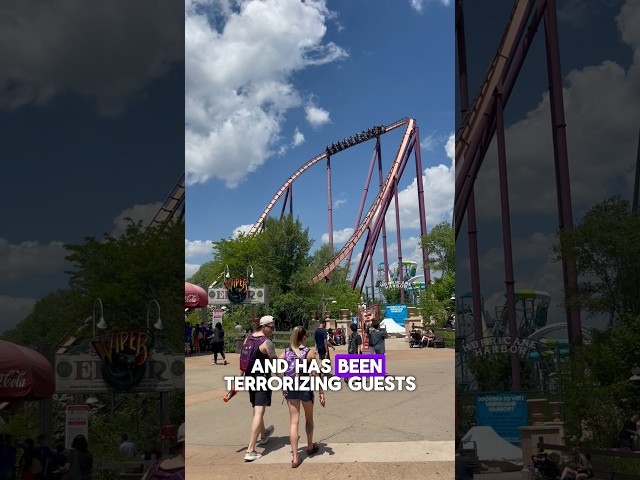 📍Raging Bull located at Six Flags Great America 🎢 #sixflagsgreatamerica #amusementpark #themepark