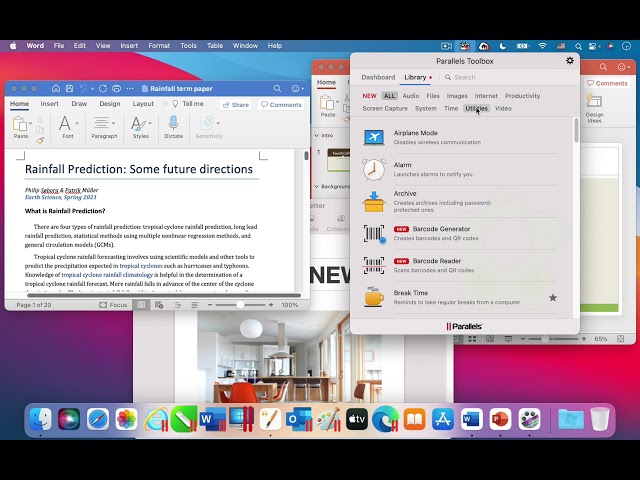 Parallels Toolbox for Mac - Focus on Window