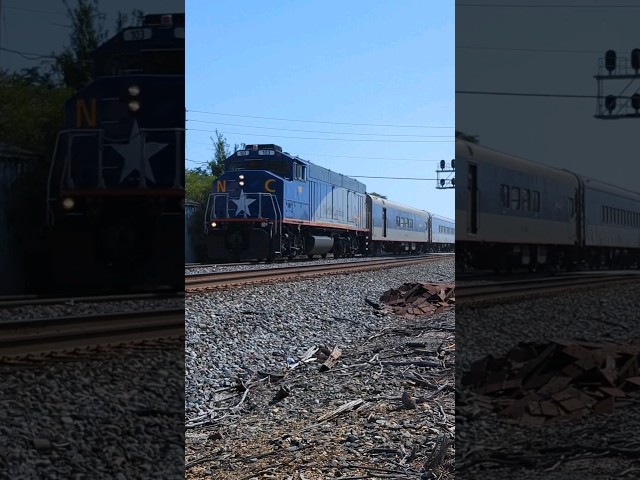 Amtrak Piedmont train P073 departs Raleigh NC at Powell Drive 6/14/2024
