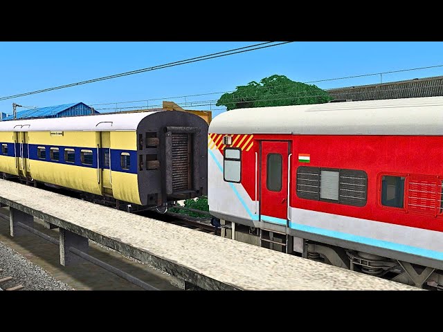 ICF MEMU COUPLING LHB READ COACH | BUMPY RAILROAD | Train Simulator | Railworks 3 | Train Gameplay
