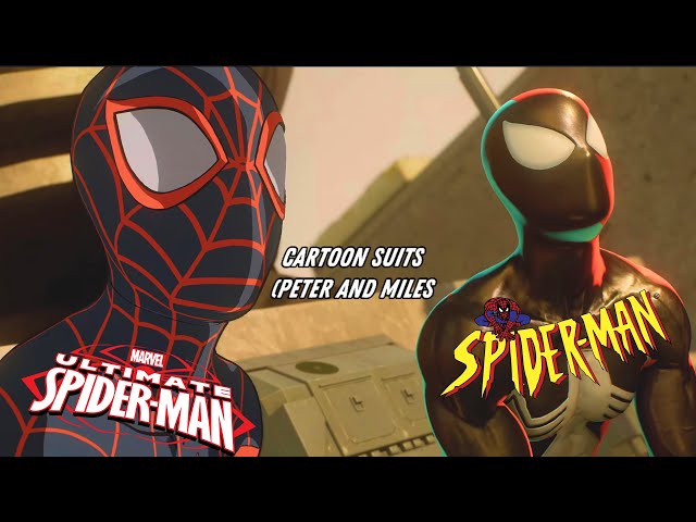 Animated Cartoon Suits Gameplay (Peter and Miles) - Marvel’s Spider-Man 2