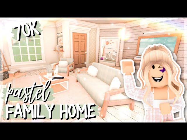 PASTEL FAMILY HOME 70K (PART 1) | BLOXBURG HOUSE BUILD (Roblox Bloxburg) | Axrielii