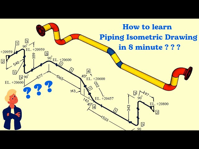 Piping Isometric Drawing Explained. Bill of materials. Pipeline Elevation. Excellent Piping Video