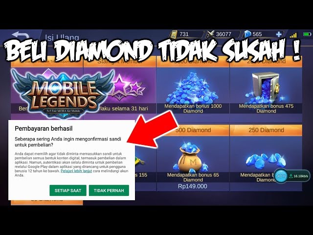 How to Buy Diamond / Top Up Diamond Mobile Legends Easily