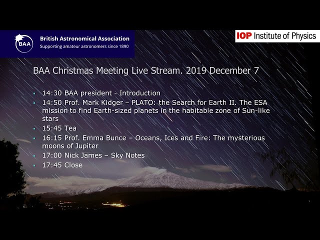 The British Astronomical Association Christmas Meeting