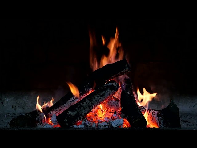 Relaxing Sleep Music, Fireplace with burning logs  - Ambient Life 2022