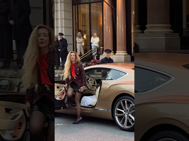 Amazing BENTLEY & Gorgeous,Lovely, Elegant Lady #driving super luxury car #monaco #millionaire#l