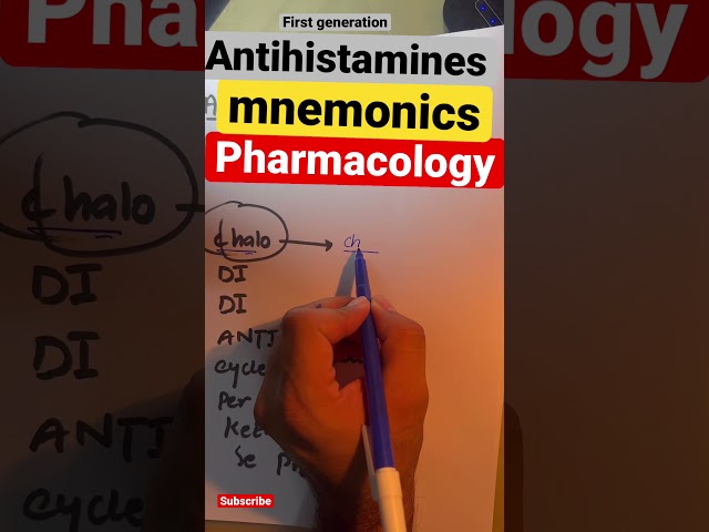 Antihistamine drugs pharmacology mnemonics Hindi #pharmacology#antihistamine#katzung#shorts