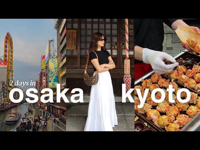 JAPAN VLOG 🍥 osaka + kyoto cafes, street food in dotonbori, places to eat & things to do