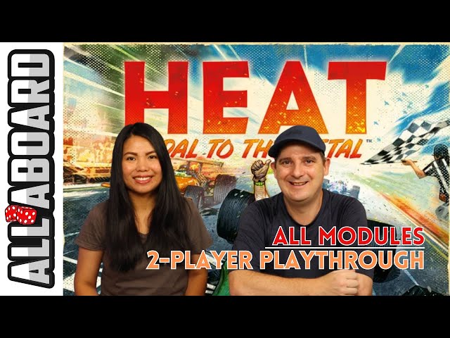 HEAT: PEDAL TO THE METAL | Boardgame | How to Play and Full 2-Player Playthrough | ALL MODULES