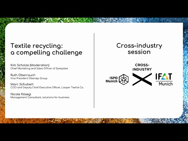Textile recycling: a compelling challenge!