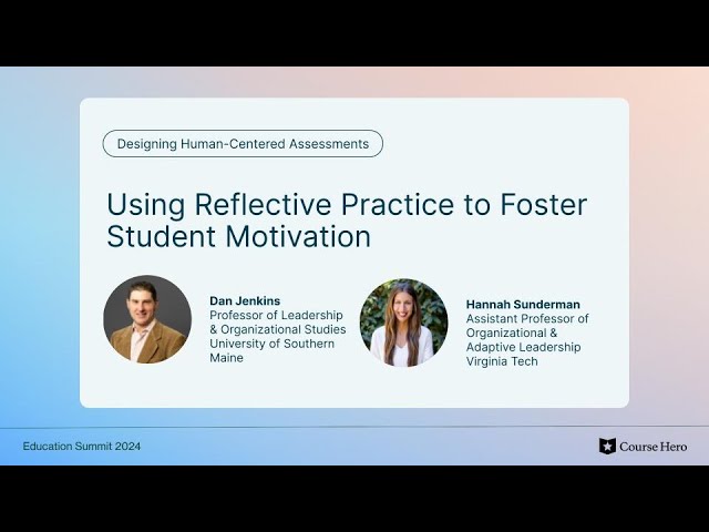 Using Reflective Practice to Foster Student Motivation