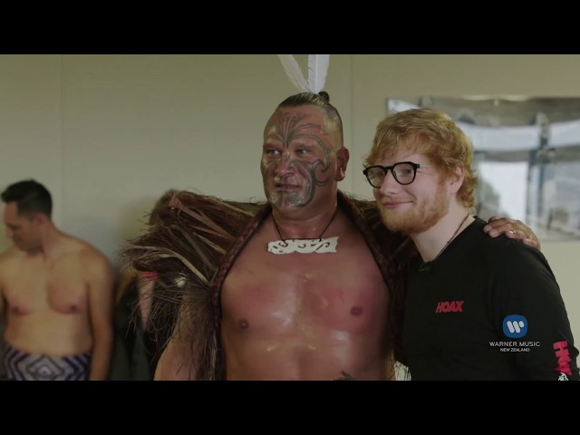 Ed Sheeran pōwhiri in New Zealand