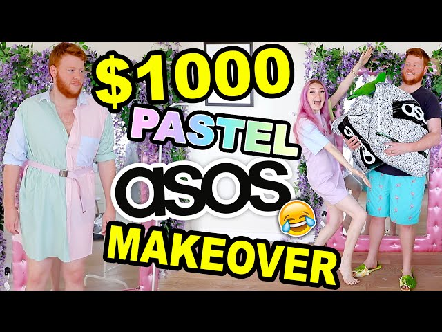 I GAVE MY HUSBAND A PASTEL MAKEOVER!!! $1000 ASOS TRY ON HAUL | MENS CLOTHING HAUL 2020