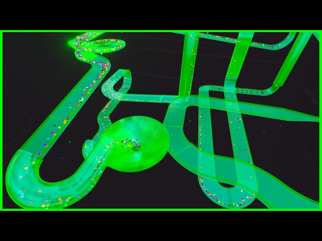 Making A Glow In The Dark Marble Run - Marble World Gameplay