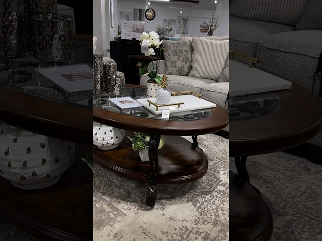 the perfect coffee table set #ashleyhomestore #interiordesign #homedecor