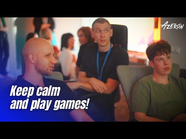 Random video game tournament in the #azeron office