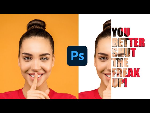 Half Face Text Portrait effect | Short Photoshop Tutorial