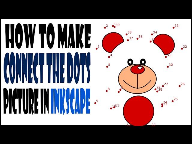 Inkscape Tutorial - How To Make Connect The Dots Picture For Kids Using Number Nodes Tool.