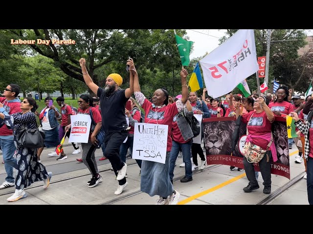NDP Leader Jagmeet Singh Shows Up at the Labour Day Parade in Toronto