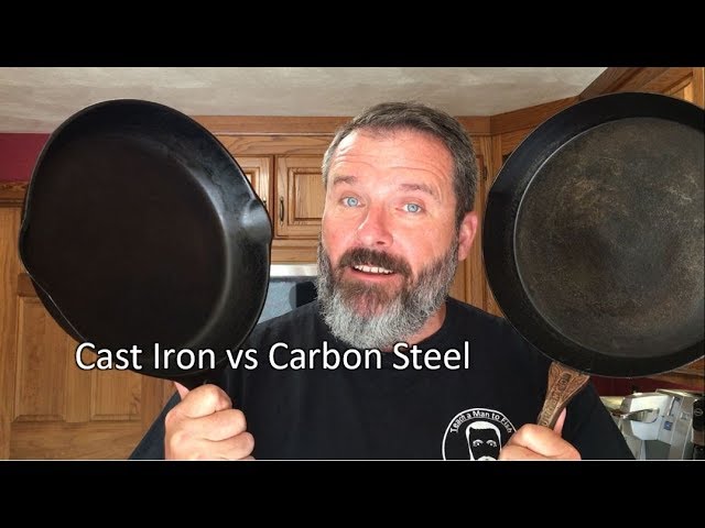 🔵 Carbon Steel VS Cast Iron Skillet performance on an Induction Cooktop - Teach a Man to Fish