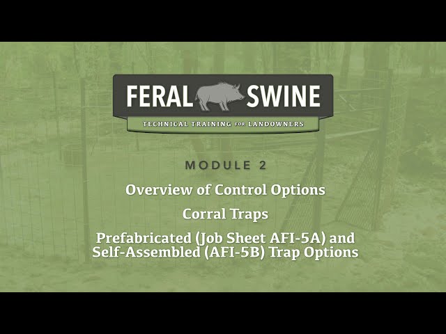 Feral Swine Technical Training for Landowners: Module 2