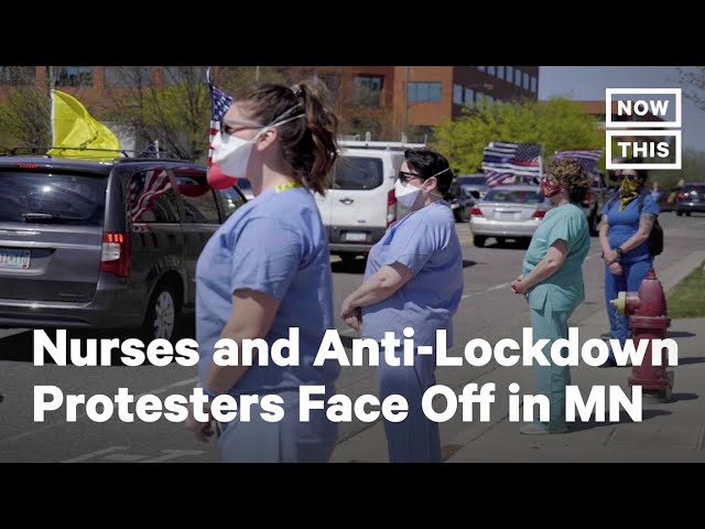 Nurses Stop Anti-Lockdown Protesters from Blocking Hospital Access Roads amid COVID-19 | NowThis