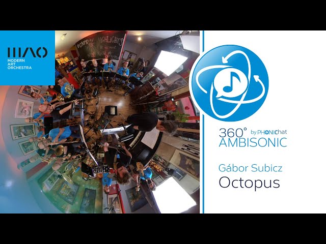 Octopus - a contemporary jazz original for grand jazz orchestra 360° Ambisonic VR Spatialized Music