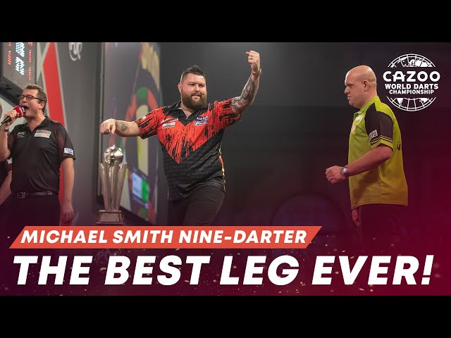 THE BEST LEG OF ALL TIME 🤯 MICHAEL SMITH HITS A NINE-DARTER IN A WORLD CHAMPIONSHIP FINAL