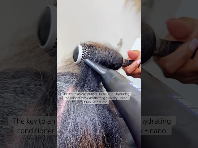The perfect silk press on very thick natural hair| Paparazzi Allure #hair #youtubeshorts