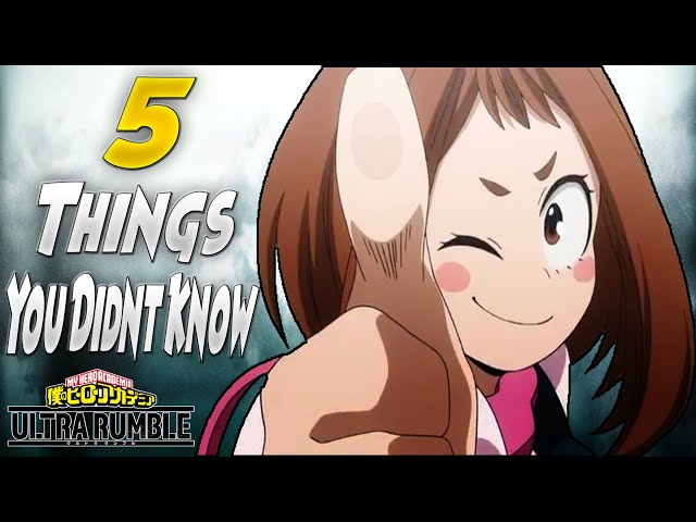 5 Things You DIDN'T KNOW In My Hero Ultra Rumble