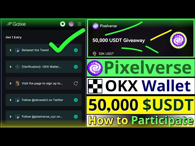 Pixelverse 50000 USDT Giveaway with OKX Wallet || How to Participate