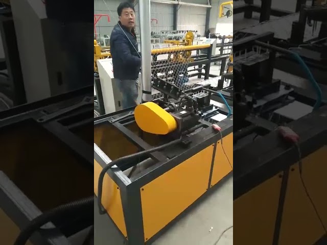 fully automatic single wire feeding chain link fence machine#machine #automatic #factory #working