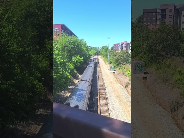 Amtrak Train Switches Tracks Waits For Green Light As Grandkids Watch With Joy