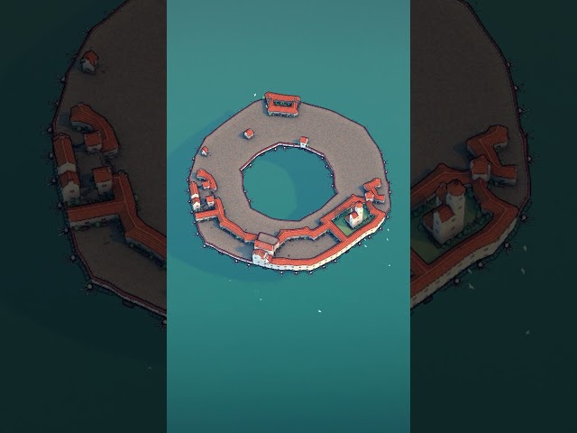 I built the largest floating city in townscaper #gameplay #shorts #townscaper #floatingcity