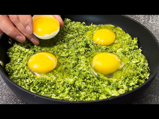 Add eggs to broccoli! Quick breakfast in 10 minutes, simple and delicious recipe