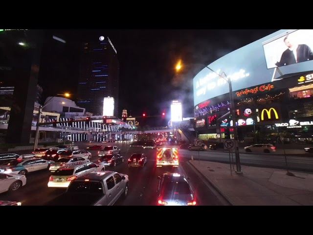 Vegas Strip on the Deuce: 8K 3D 180° VR Experience at night