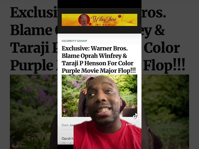 Oprah Winfrey & Taraji P Henson Got Drag Warner Bros Color Purple Flop #oprahwinfrey #tarajiphenson