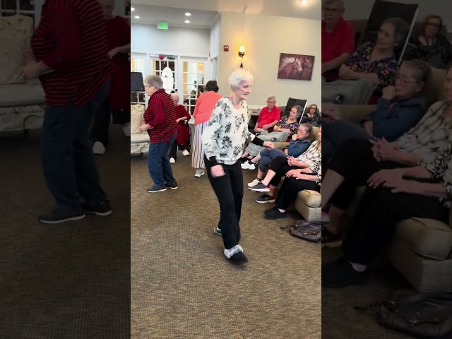 Lovely seniors dancing to classic country music #seniorliving #heartwarming #countrymusic