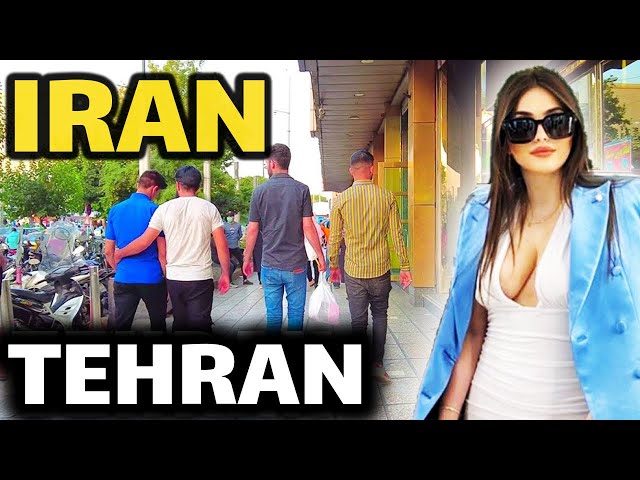 IRAN - Walking In Tehran City Very Famous And Crowded street | پیروزی تهران