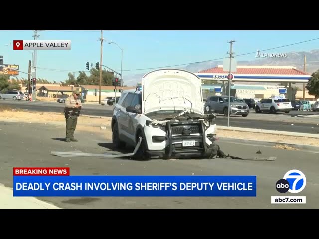 Deputy involved in fatal crash while en route to call in Apple Valley